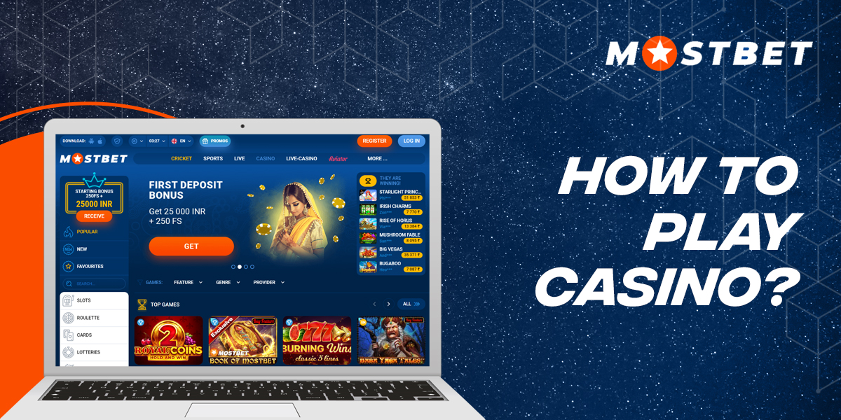 Instructions for Bangladeshi users how to start playing at Mostbet online casino
