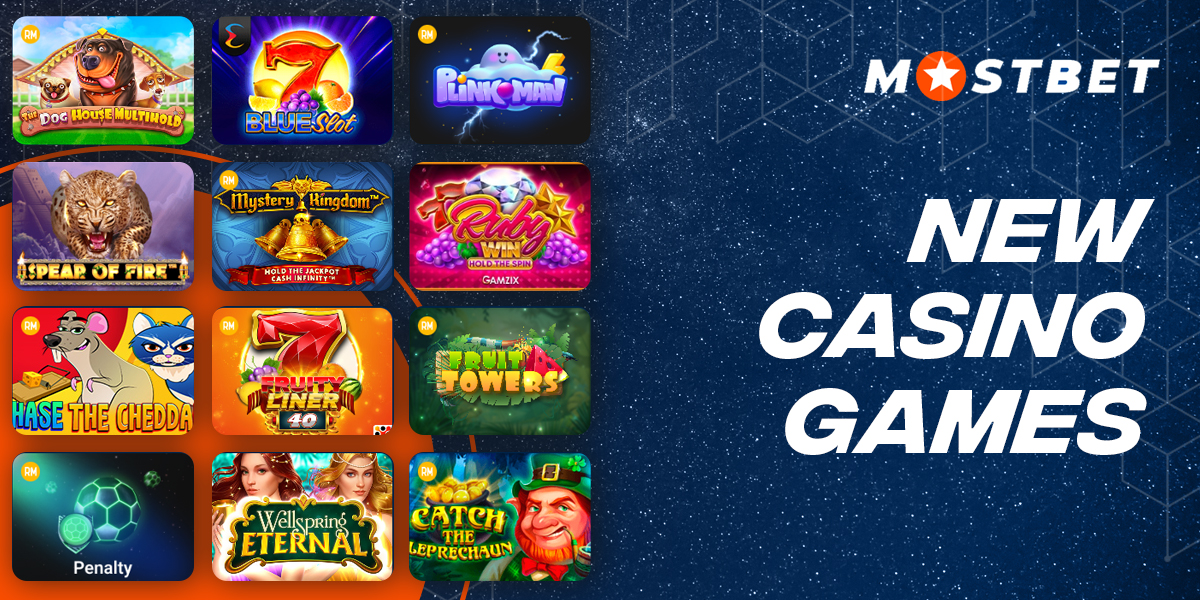 New online casino games at Mostbet
