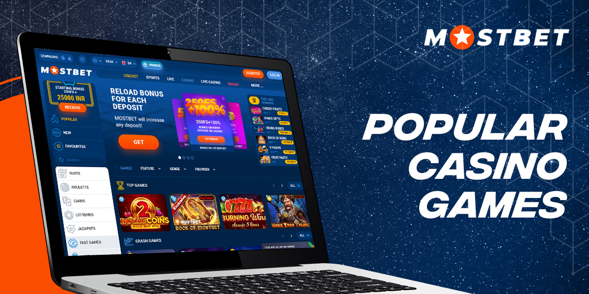 The most popular games at online casinos at Mostbet
