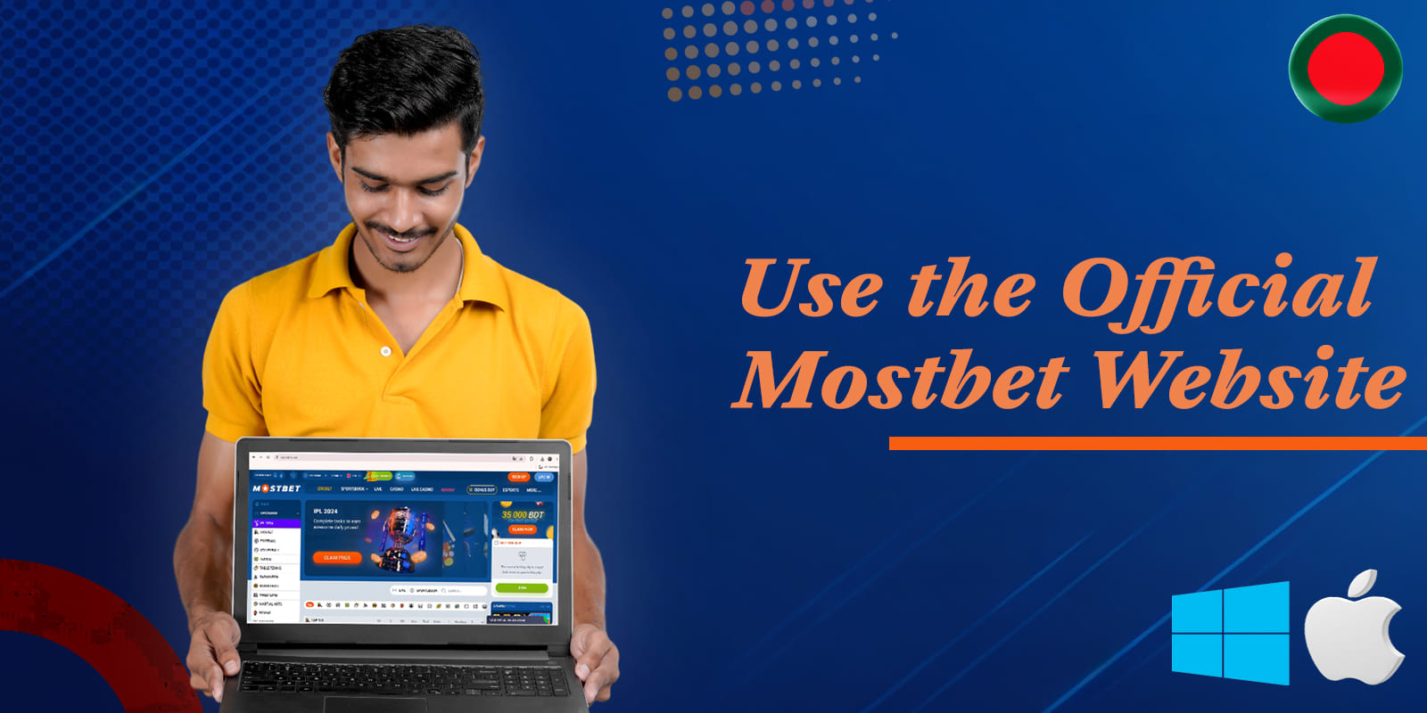 The official Mostbet website