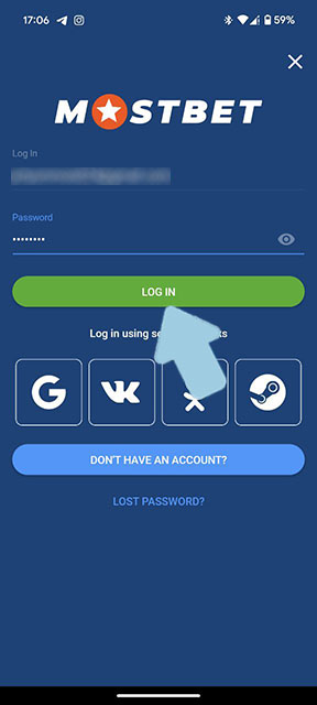 Log into your account