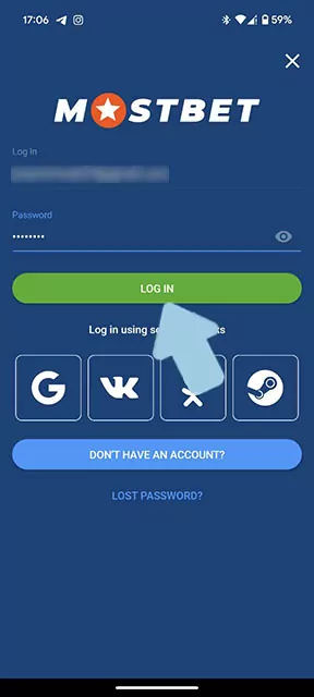 Log into your account