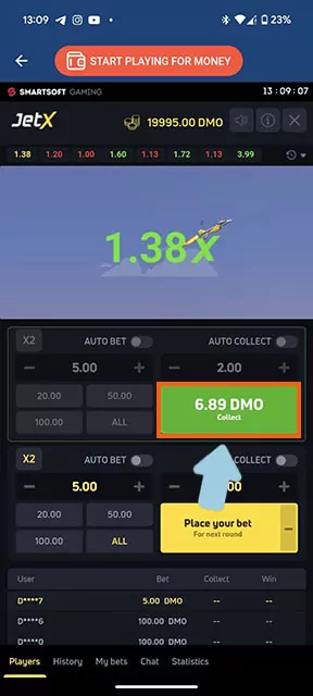Place a bet