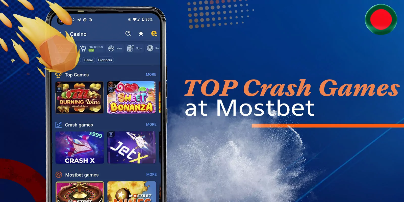 Mostbet crash games