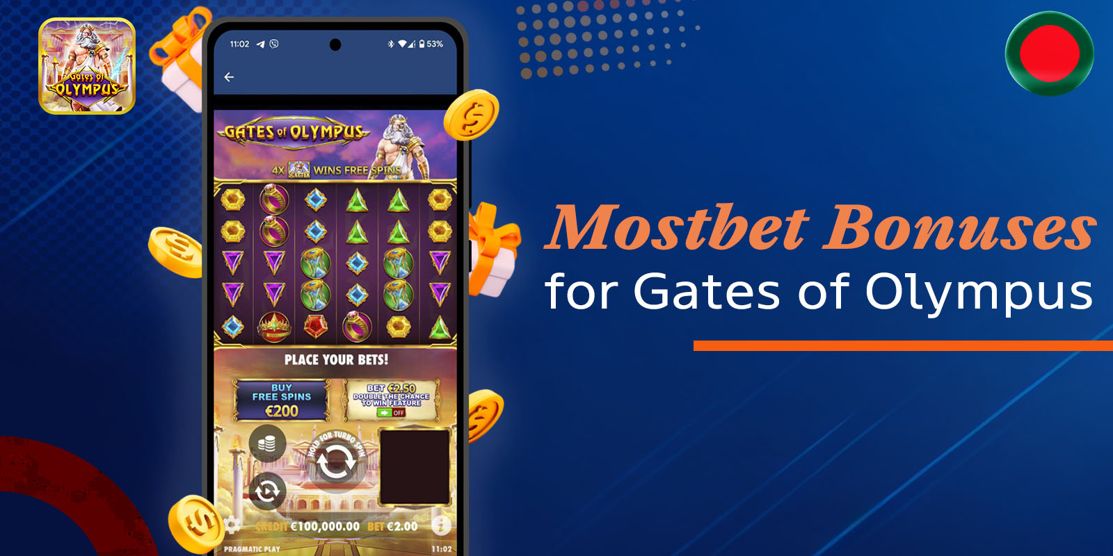 Various bonuses from Mostbet
