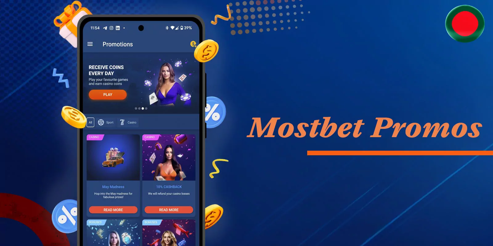 Promotions from Mostbet