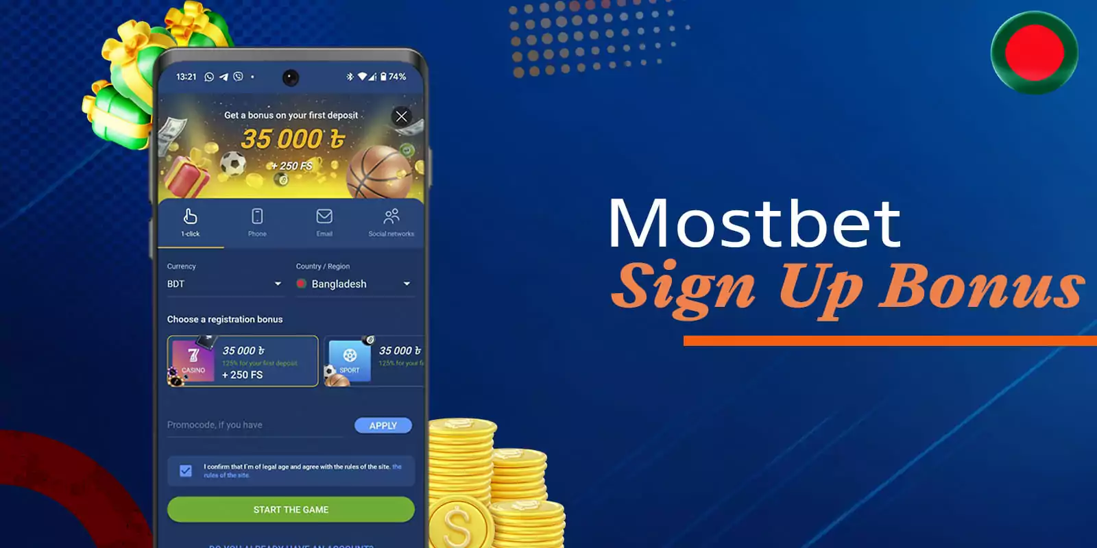 Mostbet sign-up bonus