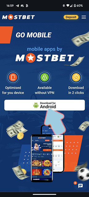 Download the Mostbet app